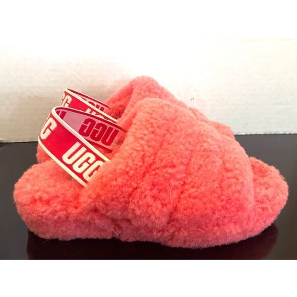 UGG Australia Women's Fluff Yeah Slide Slipper 1095119 Red Currant WMS Size 5 - Picture 3 of 11